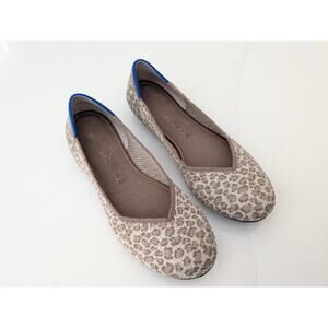 Rothy’s The Flat Women’s Shoes Driftwood Spot Size 6 Round Toe Washable Knit